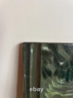 Tableau Ancien huile sur panneau J. B Maurice VECKER (1899-1988) paysans