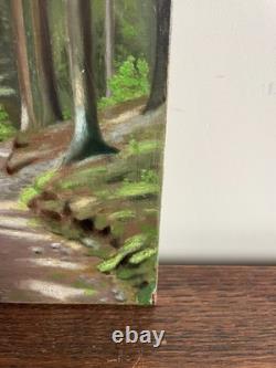 Tableau Ancien huile sur panneau J. B Maurice VECKER (1899-1988) paysans