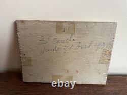 Tableau Ancien huile sur panneau J. B Maurice VECKER (1899-1988) paysans