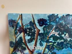 Tableau Ancien huile sur panneau ROGIER M (1976) les vieux remparts d'Antibes