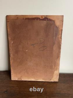 Tableau Ancien huile sur panneau TABURIAUX 1948 (début XXe-s) indienne