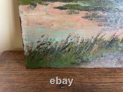 Tableau Ancien huile sur panneau à déchiffrer (fin XIXe-s) NIEUPORT 1897