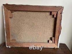 Tableau Ancien huile sur toile DEPRE (début XXe-s) femme au parasol 1971