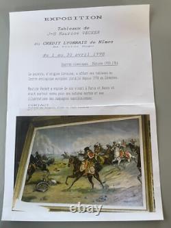 Tableau Ancien huile sur toile J. B Maurice VECKER 1896-1998 reines marguerite 84