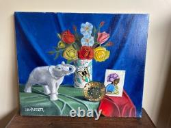 Tableau Ancien huile sur toile J. B Maurice VECKER (1899-1988) nature morte