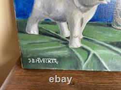 Tableau Ancien huile sur toile J. B Maurice VECKER (1899-1988) nature morte