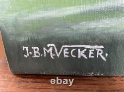 Tableau Ancien huile sur toile J. B Maurice VECKER (1899-1988) nature morte