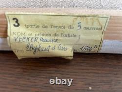 Tableau Ancien huile sur toile J. B Maurice VECKER (1899-1988) nature morte