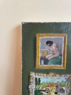 Tableau Ancien huile sur toile J. B Maurice VECKER (1899-1988) nue