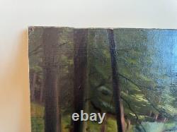 Tableau Ancien huile sur toile J. B Maurice VECKER (1899-1988) paysage 1932
