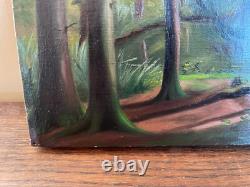 Tableau Ancien huile sur toile J. B Maurice VECKER (1899-1988) paysage 1932