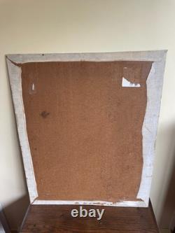 Tableau Ancien huile sur toile marouflé sur panneau R. DEBEAUMON XXe personnages