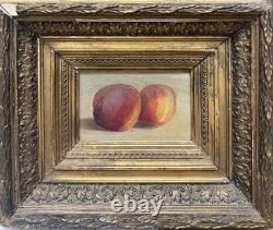Tableau Ancien impressionniste du 19eme Nature morte aux pommes, circa 1890
