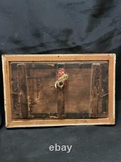Tableau Ancien marine Huile sur bois