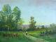 Tableau Ancien paysage Normandie Impressionniste Signé Morisot Edma Berthe Corot