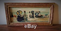 Tableau Eugene Boudin ancien peinture à huile Fauvisme Fauve Impressionisme