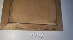 Tableau Floral Peinture Huile Sur Bois Miniature Ancien JAMAR signé A Identifier