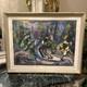 Tableau Huile Sur Panneau Contemporaine Ancienne Sign&eacute;e, Abstrait cadre vintage