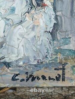 Tableau Orientaliste, Ancien, Artiste Peintre C. MANET. Huile sur Panneau