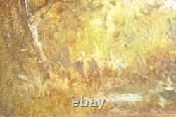 Tableau Paysage Ancien Frederic Jacques Sang Antique Signed Painting