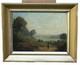 Tableau Paysage Romantique &agrave; Huile, Sign&eacute;, Cadre Ancien, Ouvre Unique