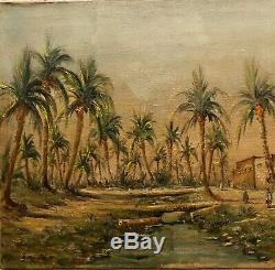 Tableau Peinture 19èm XIXèm 20èm XXèm G. Trombik Orientaliste Paysage Rare ancien