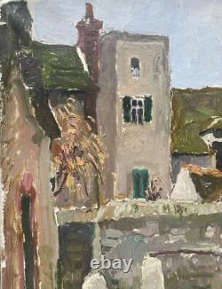 Tableau Peinture 20èm XXèm Maurice Martin Paysage au lavoir Nemours Rare Ancien