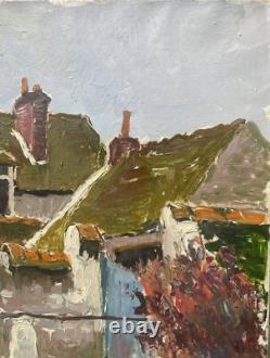 Tableau Peinture 20èm XXèm Maurice Martin Paysage au lavoir Nemours Rare Ancien