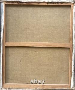 Tableau Peinture 20èm XXèm Maurice Martin Paysage au lavoir Nemours Rare Ancien