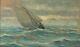 Tableau Peinture Ancienne Huile signé CHIVOT, Marine, Bateaux, Mer