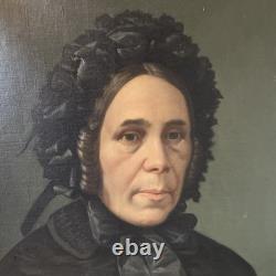Tableau, Portrait De Femme Ancien NAPOLÉON III XIXe Huile Sur Toile Décoration
