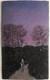 Tableau Rare Ancien Huile Carton Nocturne Dominique Irma Dalozo (1930-1990)