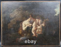 Tableau ancien 17ème vanité memento mori marie st jean baptiste école italienne