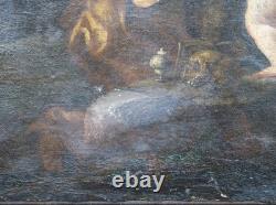 Tableau ancien 17ème vanité memento mori marie st jean baptiste école italienne