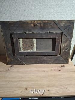 Tableau ancien 19e signé Julien Feron huile/toile cadre doré antique painting