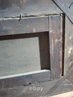 Tableau ancien 19e signé Julien Feron huile/toile cadre doré antique painting