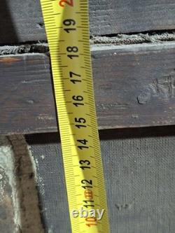 Tableau ancien 19e signé Julien Feron huile/toile cadre doré antique painting