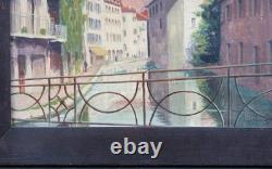 Tableau ancien Annecy paysage