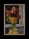 Tableau ancien, Constantin Belayeff XX? Siecle. Fleurs et coupe de fruits