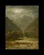 Tableau ancien, École Française 19? Siècle. Paysage de montagne