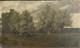 Tableau ancien Ecole Impressionniste Jeune Femme Sous Un Arbre, Circa 1890