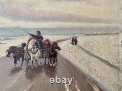 Tableau ancien, École Russe, Balade En Troïka