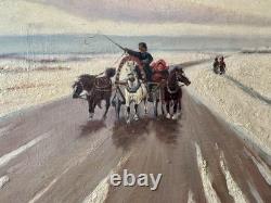 Tableau ancien, École Russe, Balade En Troïka