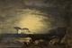 Tableau ancien F&eacute;lix Ziem (1821-1911) Attribu&eacute; italie venise Les marais Pontins