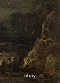 Tableau ancien Félix Ziem (1821-1911) Attribué italie venise Les marais Pontins