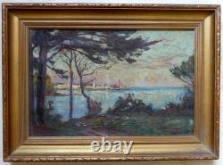 Tableau ancien Georges Souillet 1861-1947 Paysage Mer Bretagne Impressionniste Tableau ancien Georges Souillet 1861-1947 Paysage Mer Bretagne Impressionniste