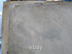 Tableau ancien, HSC, Matin brumeux, Bord d'étang, signé à identifier, 1920-30