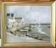 Tableau ancien HST, Bretagne, Morbihan, Quiberon, Marcel-Georges Hue (1907-1996)