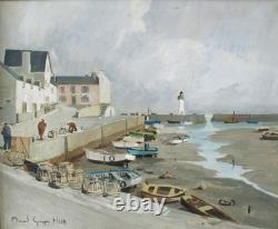 Tableau ancien HST, Bretagne, Morbihan, Quiberon, Marcel-Georges Hue (1907-1996)