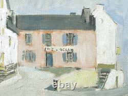 Tableau ancien HST, Bretagne, Morbihan, Quiberon, Marcel-Georges Hue (1907-1996)